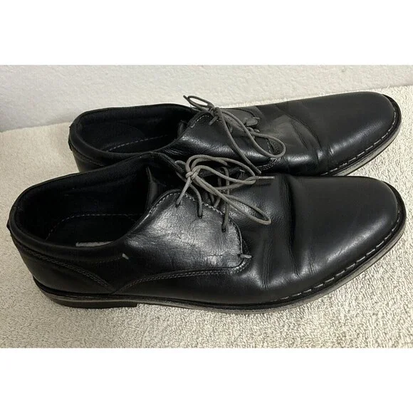 Steve Madden Men's Size 11 Harpoon Derby Oxford Black Shoes Lace-up - Picture 3 of 16